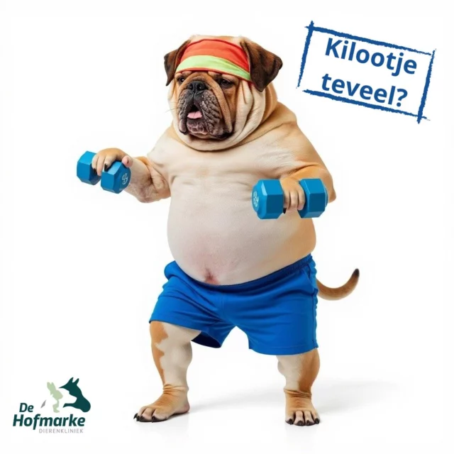 Goede voornemens? Deze topper is alvast begonnen met zijn workout 💪😄

Maar eerlijk is eerlijk: overgewicht bij honden en katten komt vaker voor dan we denken.
En dat kan zorgen voor extra belasting van gewrichten, minder energie en gezondheidsproblemen.

Wil je weten of jouw dier op een gezond gewicht zit?
Plan gerust een consult bij onze paraveterinair in:
⚖️ We wegen je hond of kat
🥣 Geven persoonlijk voedingsadvies
🚶‍♂️ En tips om beweging rustig op te bouwen

Daarna plannen we elke paar weken een weegconsult, zodat we samen de voortgang kunnen volgen.
Samen werken we stap voor stap aan een fitter huisdier 💚🐾

#goedevoornemens #adviesopmaat #voedingsadvies #samenwerken #DierenkliniekdeHofmarke